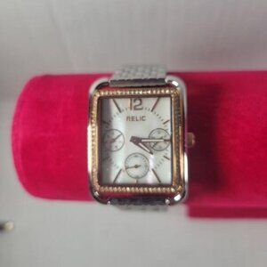 Relic Women's Silver & Gold Tone Water Resistant Watch